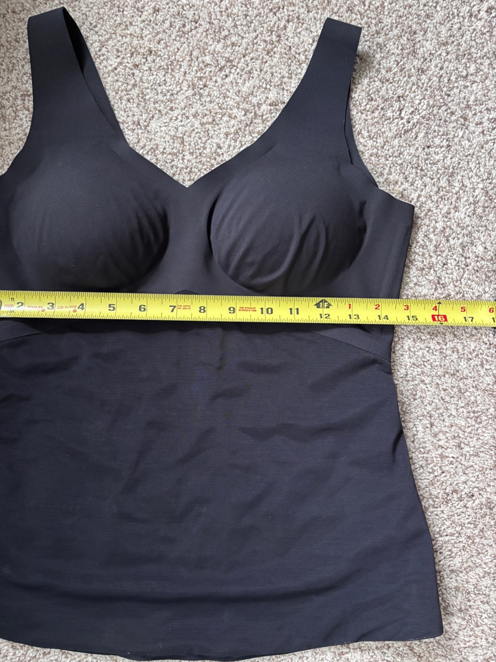 Honeylove LiftWear Smoothing Shapewear Tank Built-in Bra Womens Size Large Black - Picture 8 of 10